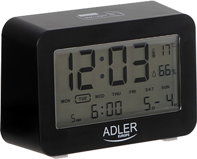 Настільний годинник-будильник Adler AD 1196b Black (5903887809412)