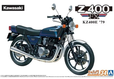 Сборная модель 1/12 мотоцикл Kawasaki KZ400E Z400FX '79 Aoshima 06368