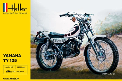 Сборная модель 1/8 мотоцикла YAMAHA TY 125 Heller 80902