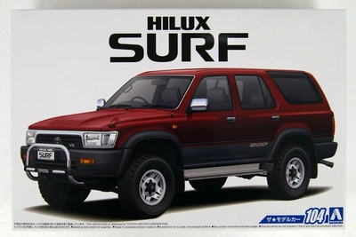 Сборная модель 1/24 автомобиль Toyota VZN130G Hilux Surf SSR-X Wide Body '91 Aoshima 05698