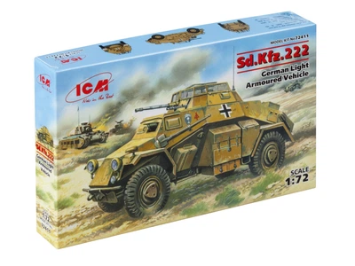 Сборная модель ICM Sd.Kfz.222, немецкий легкий бронеавтомобиль 72411