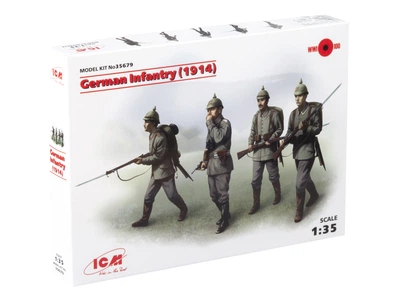 Сборная модель ICM Германская пехота 1914 г. , 4 фигуры 35679