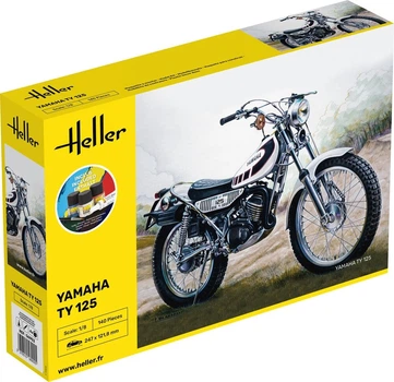 Сборная модель 1/8 мотоцикла Yamaha TY 125 Стартовый набор Heller 56902