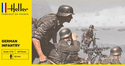 Фигуры моделей 1/72 немецкой пехоты Infanterie Allemande German Infantry WWII Heller 49605