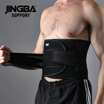 Підтримуючий бандаж для спини з 3-ма ребрами жорсткості Jingba Support 7052 Black XXL (U45002)