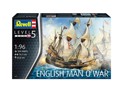 Сборная модель 1/96 Парусный корабль English Man O'War Revell 05429