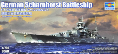 Збірна модель 1/700 військовий корабель German Battleship Scharnhorst Trumpeter 06737