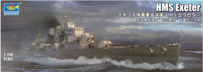 Збірна модель 1/700 військовий корабель HMS Exeter Trumpeter 06744