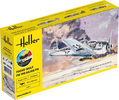 Сборная модель 1/72 самолет Focke-Wulf FW 190 A5/A8/F8 Стартовый набор Heller 56235