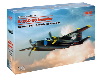 Сборная модель ICM B-26С-50 Invader, Американский бомбардировщик война в Корее 48284