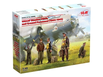 Сборная модель ICM Пилоты и техники бомбардировочной авиации США 1944-1945 гг. 48088