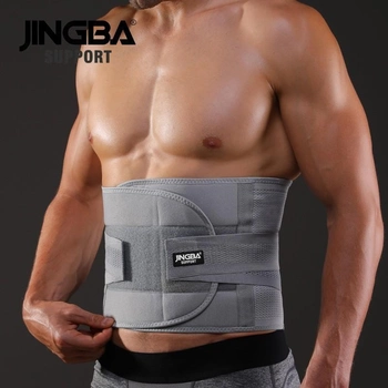 Поддерживающий бандаж для спины с 3-мя ребрами жесткости Jingba Support 7052 Grey XXL (U45001)