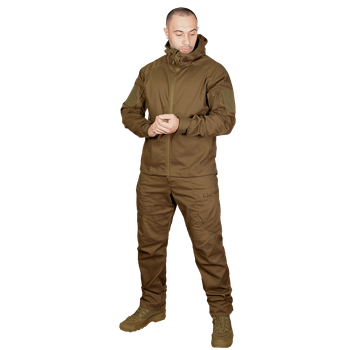 Мужской крепкий Костюм Куртка с капюшоном + Брюки / Полевая форма CamoTec Stalker Canvas 3.0 койот размер M