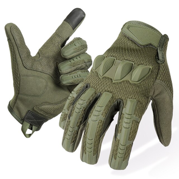 Сенсорные перчатки с закрытыми пальцами и косточками олива размер L