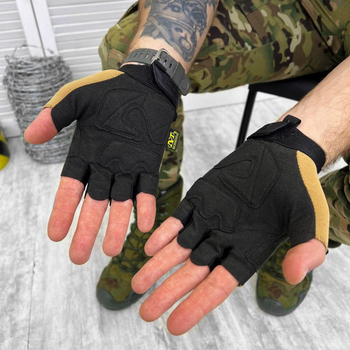 Щільні безпалі Рукавиці Mechanix M-pact із захисними гумовими накладками та вставками TrekDry койот розмір XL