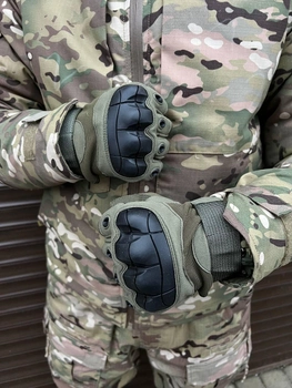Плотные беспалые Перчатки Oakley Pro с защитными накладками хаки размер M