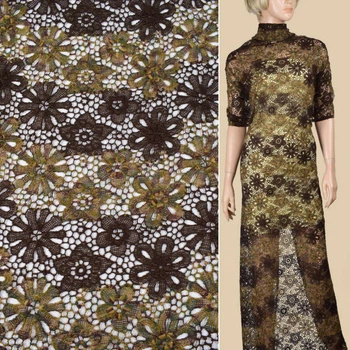 Кружево шерстяное коричневое+меланж, ш.107 (18509.002)