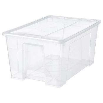Контейнер з кришкою ІКЕА SAMLA 57x39x28 см/45 л прозорий (s69440761)