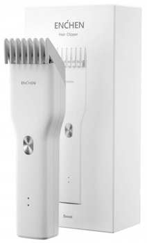 Машинка для стрижки Xiaomi Enchen Boost White Set + Пеньюар и ножницы