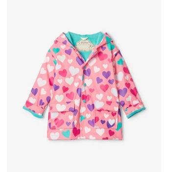 Дощовик Hatley, що змінює колір Colourful Hearts 110см розовий 5А (S23SHK1336)