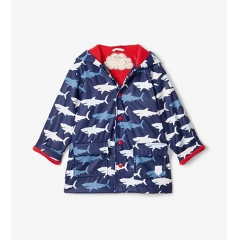 Плащ , що змінює колір Hatley Hungry Sharks 8A синій 128см (S23HSK1336)