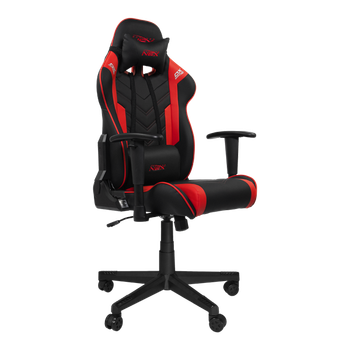 Крісло для геймерів DXRACER NEX EC/OK134/NR (чорне/червоні вставки) PU шкіра нейлонова основа