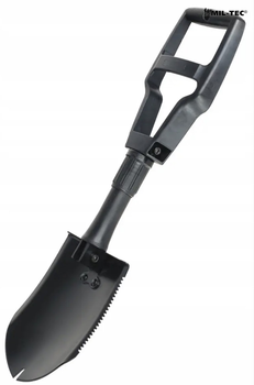 Саперна лопата складна з пилою mil tec, туристична лопата з пластиковою ручкою, саперка mil tec 99900076