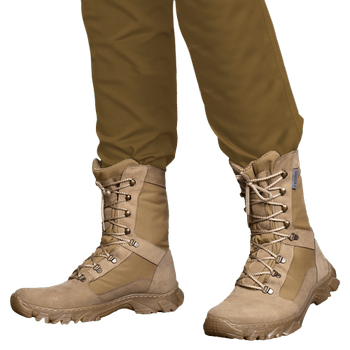 Мужские нубуковые Ботинки CamoTec DESERT на протекторной подошве / Летние Берцы до +20°C койот размер 43