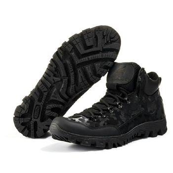 Мужские кожаные Ботинки водонепроницаемые до - 2 °C черный камуфляж размер 42
