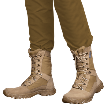Мужские нубуковые Ботинки CamoTec DESERT на протекторной подошве / Летние Берцы до +20°C койот размер 40