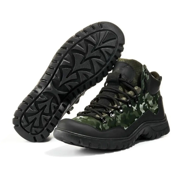 Мужские Ботинки водонепроницаемые кожаные до - 2 °C зеленый камуфляж размер 45