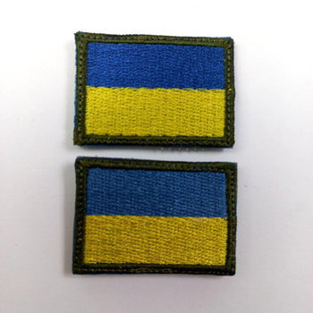 Шеврон на липучках Флаг Украины 6678 / Нашивка на одежду 3х4см