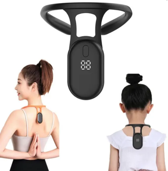 Розумний коректор постави для спини з вібрацією Posture training device USB Чорний (KG-10188)