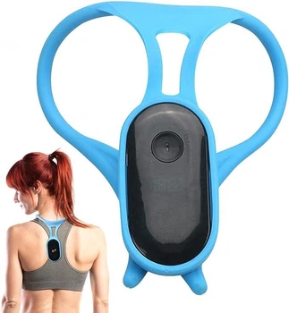 Умный корректор осанки для спины с вибрацией Posture training device USB Синий (KG-10174)