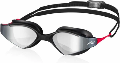 Очки для плавания Aqua Speed BLADE MIRROR черные унисекс для тренировок и спортивного плавания