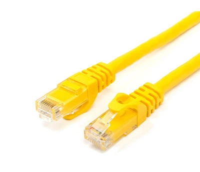 Патч-корд Net-server 0.5м, UTP, cat.5e, RJ45, медь, желтый, Net-3050-YL