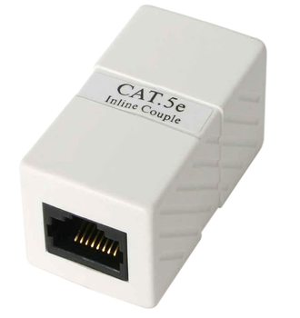 З'єднувач крученої пари UTP Kingda KD-CB43-С5е RJ45-RJ45/Cat.5e Білий
