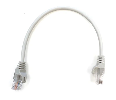 Патч-корд 0,25м, UTP, cat.5e, RJ45, мідь, сірий CORD-0.25M-GRY