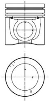 Поршень VOLVO 131.0 D12A EURO 2 ПОРШЕНЬ ЦІЛЬНИЙ вир-во KOLBENSCHMIDT Kolbenschmidt (40100600)