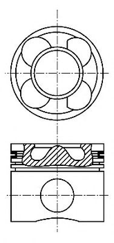 Поршень з кільцями RENAULT 70,00 1.3 D Multijet 199 A3.000,263 A2.000 вир-во NURAL Nural (8742560600)