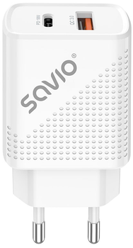 Зарядний пристрій Savio LA-04 Quick Charge 18W White (SAVLA-04)