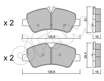 Тормозные колодки зад. Transit (V348) 12-(RWD) Cifam (8229910)