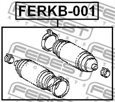 Пыльник рулевой рейки универ-й VAG/Honda/Nissan Febest (FERKB001)