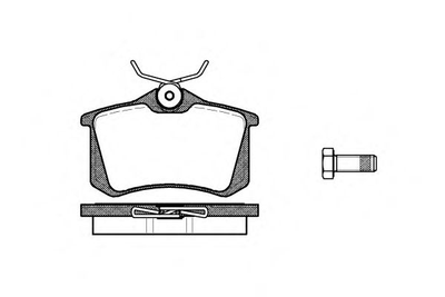 Гальмівні колодки зад. Golf III/IV/Passat/Audi A4/A6 (Lucas) Woking (P363310)