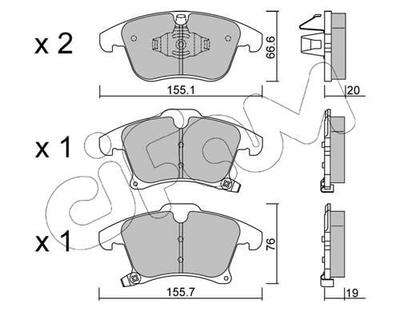 Гальмівні колодки перед. Ford Galaxy/Mondeo V 1.0-2.5 12- Cifam (82210390)