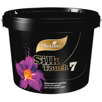 Краска латексная Maxima Silk Touch 7 шелковисто-матовая для внутренних работ (1.2кг)