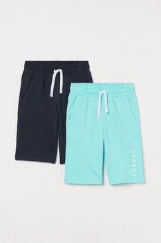 Шорты трикотажные темно-синие и бирюзовые Forevs 2шт H&M 146см (400092775)
