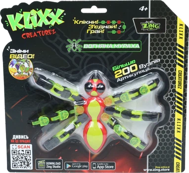 Игрушка Zing Klixx Creaturez Fidget Огненный муравей Зелено-красная (KX120_A) (8983211048)