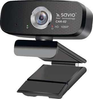 Kamera internetowa Savio CAK-02 FullHD Czarna (SAVCAK-02)