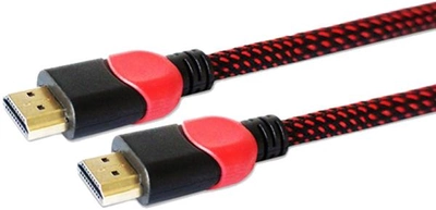 Kabel Savio GCL-04 EOL HDMI v2.0, gaming PC 3m, червоний, золоті наконечники